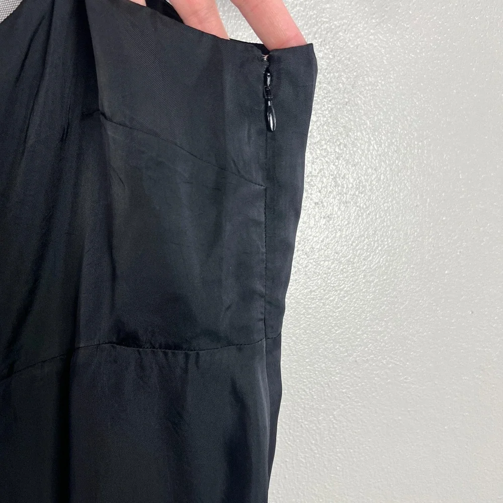 J Crew Collection Natasha Slip Dress 16 Black Whimsigoth Satin Romantic Feminine